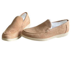 Tan Suede Loafers Slip-On Comfort Shoes new  Sz 44 (10–10.5) Men’s Casual